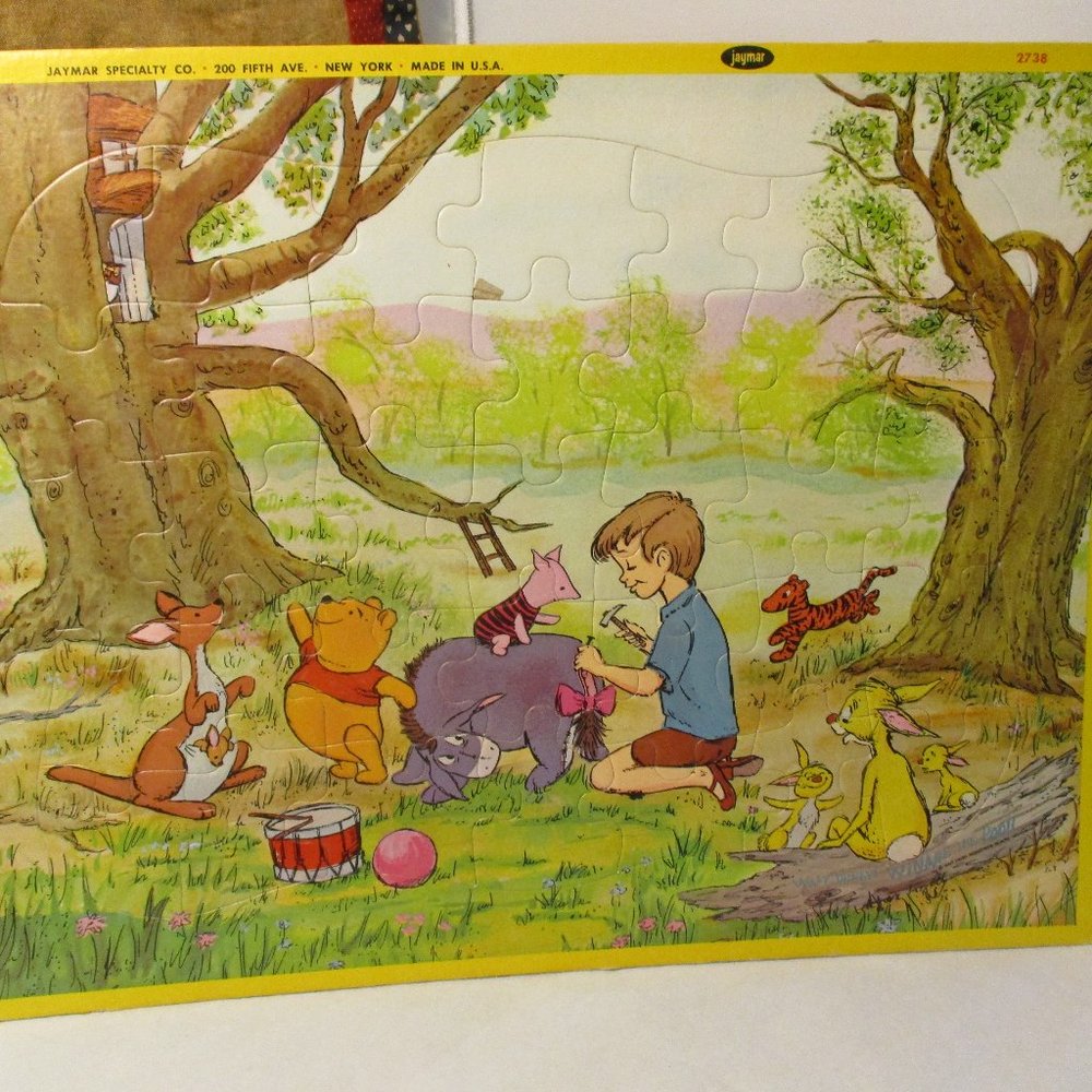 Vintage 1964 Jaymar Winnie the Pooh & Friends Tray Jigsaw Puzzle
